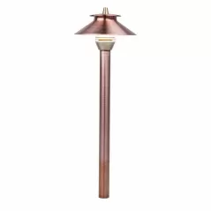 Top Assembly, 4" Flat Black Copper/Brass For Petite Risers in Path Lights Zoning
