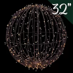 Foldable Sphere, Warm White LED 32" Brown Sphere