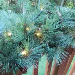 Noble Garland, Warm White 5 mm LED 9" x 14" Mixed | MGARL-9-WW-LED