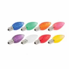 LED Bulb, Faceted 0.37 W E12 C7 LED Transparent Decorative Premium Assorted