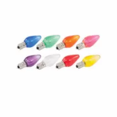 LED Bulb, Smooth 0.37 W E12 C7 LED Purple Transparent Decorative Premium