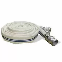 Mill Hose, 2" 100' White Synthetic Rubber Tube Collapsible