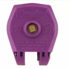 Quick Coupling Valve, 1"Female Red Brass 2-Piece with 1 Slot Locking Purple Lid