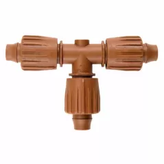 Hunter Locking Tee, Threaded Brown Glass-Filled Polypropylene | PLDLOCTEE