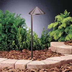 Path Light, 1.5 W Wedge S8 3156K LED Textured Architectural Bronze Aluminum 6" x 19.5"