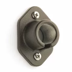 2- 1/2" x 1-1/2" Textured Black Aluminum For Low Voltage LED Landscape Fixtures Surface Mounting Bracket