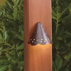 Deck Light, 0.86 W 3000K Integrated LED Textured Tannery Bronze Aluminum Hammered Roof