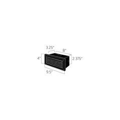 Brick Light, 1.72 W 3000K Integrated LED Textured Architectural Bronze Aluminum Louvered