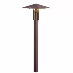 3.8 W 3000K Integrated LED Textured Architectural Bronze Aluminum 8" x 26.5" Path Light | KIC15803AZT30R