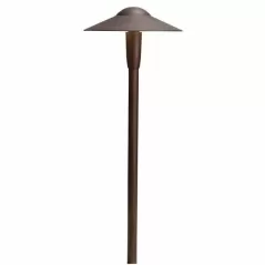 3 W 3000K Integrated LED Textured Architectural Bronze Aluminum Dome 8.25" x 22" Path Light | KIC15810AZT30R