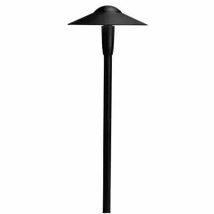 3 W 3000K Integrated LED Textured Black Aluminum Dome 8.25" x 22" Path Light | KIC15810BKT30R