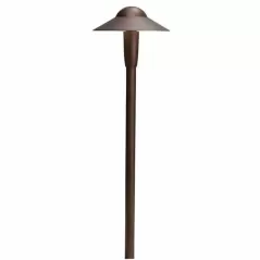 3 W 3000K Integrated LED Textured Architectural Bronze Aluminum Dome 6.25" x 22" Path Light | KIC15870AZT30R