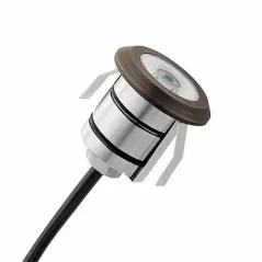 1.5 W 3000K Integrated LED Centennial Brass Stainless Steel All-Purpose Mini Recessed Light | KIC16140CBR30