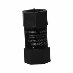 Check Valve, 1/2"FPT Black PVC 150 psi Adjustable