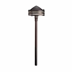 Path Light, 2.3 W Wedge S8 3156K LED Textured Architectural Bronze Aluminum 6" x 23"