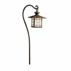 Path Light, 2.3 W Wedge S8 3155K LED Patina Bronze Brass