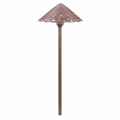 Path Light, 2.3 W Wedge S8 3156K LED Olde Brick Brass