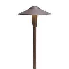 4.3 W 3000K Integrated LED Textured Architectural Bronze Aluminum Short Dome Path Light | KIC15811AZT30R