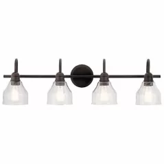300 W Medium A19 Incandescent Olde Bronze Steel Vanity Light | KIC45974OZ
