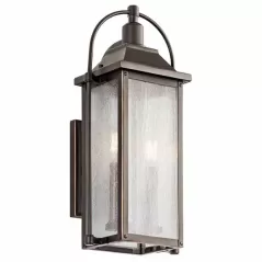 60 W Candelabra Incandescent Olde Bronze Aluminum Wall Light | KIC49714OZ