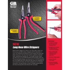 22-10 AWG Stranded 20-8 AWG Solid Long Nose ArmorEdge Wire Stripper | KNGGBP61N
