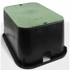 13" x 20" Rectangular Black Box Reclaimed Water Standard Jumbo with Overlapping Black Cover Valve Box | NDB117BCR