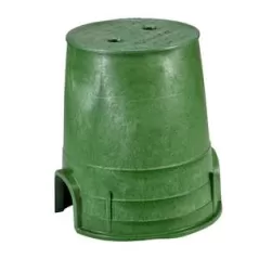 6" Round Green Box Irrigation Control Valve Pro with Overlapping Green Cover Valve Box | NDB208BC