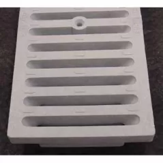 2' Rectangular Light Gray Flat Channel Grate | NDD661LG