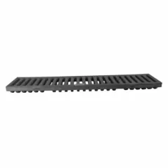 2' Rectangular Dark Gray Flat Channel Grate | NDD661