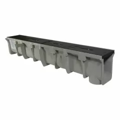 48" x 10" x 3.99" Light Gray Neutral Channel Drain Section | NDDDS090N