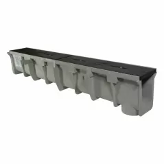48" X 10" X 4.67 - 5" Light Gray Channel Drain Section |  DS-093
