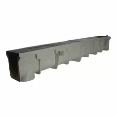 48" X 10" X 5.34 - 5.68" Light Gray Channel Drain Section |  DS-095