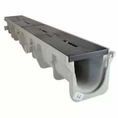 48" X 10" X 5.68 - 6.01" Light Gray Channel Drain Section |  DS-096