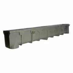 48" x 10" x 6.01 - 6.35" Light Gray Channel Drain Section | NDDDS097