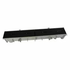 48" x 10" x 7.36 - 7.69" Light Gray Channel Drain Section | NDDDS101