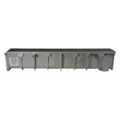 48" x 10" x 7.69 - 8.03" Light Gray Channel Drain Section | NDDDS102