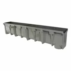 48" x 10" x 8.03 - 8.37" Light Gray Channel Drain Section | NDDDS103