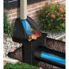 12" x 12" Black Catch Basin Downspout Defender Defender | NDS1200DSG