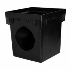 NDS Catch Basin, 12" X 12" Square 2-Outlet Black | 1200