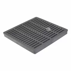 12" X 12" Square Hdpe Gray Catch Basin Flat Drain Grate |  1210
