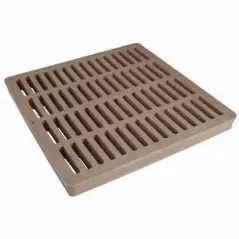 12" x 12" Square HDPE Sand Catch Basin Flat Drain Grate | NDS1212S