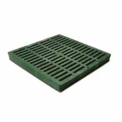 12" X 12" Square Hdpe Green Catch Basin Flat Drain Grate |  1212