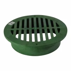 12" Round Green Flat Drain Grate | NDS1250
