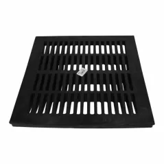 18" x 18" Square Black Catch Basin Flat Drain Grate | NDS1811