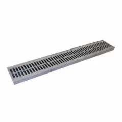 2' Rectangular Hdpe Gray Flat Channel Drain Grate |  241
