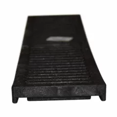 2' Rectangular Hdpe Black Flat Channel Drain Grate |  243