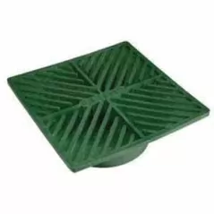 6" x 6" Square Green Flat Drain Grate | NDS5