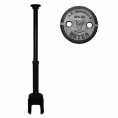 6' Round Black Dip 563 Arch Pattern with Rod Curb Box | MCD56036