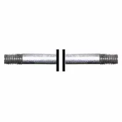 7/16" x 21" Threaded Galvanized Steel Coupled Pump Rod | MRLPRG716X21TC
