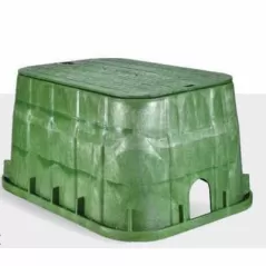 NDS Valve Box, 13" X 20" Rectangular Green Box Irrigation Control Valve Jumbo | 318BC